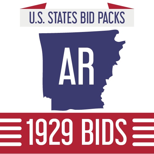 A DealDash State Bick Pack for Arkansas shows the outline of the state and comes with a 