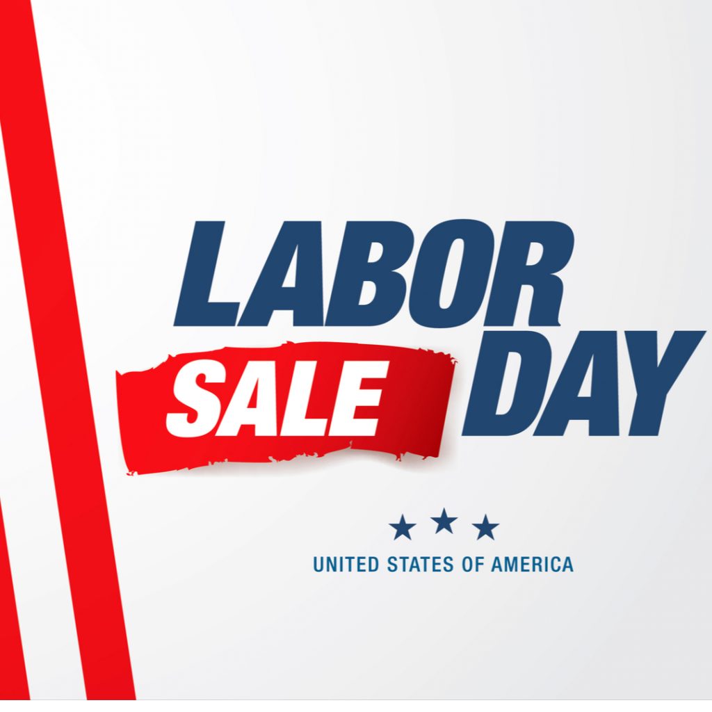 A promotional banner advertises one of the classic American retail traditions: a Labor Day Sale