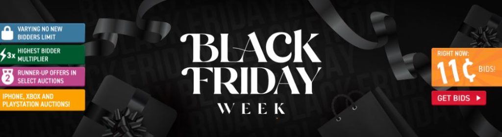 A website image advertives DealDash's Black Friday Sale.
